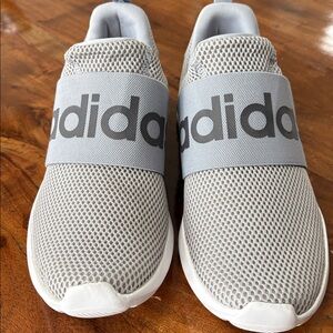 Adidas Light Gray Mesh Slip-On Shoes